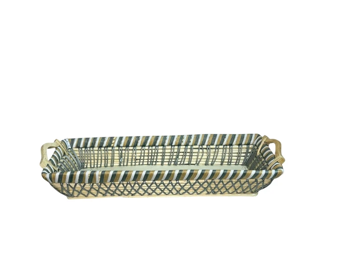 סלסלת קש גדולה טבעית