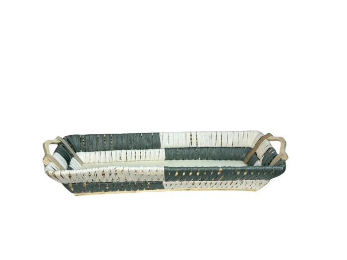 סלסלת קש גדולה טבעית