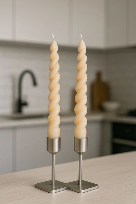 זוג נרות ספירלה