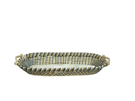 סלסלת קש גדולה טבעית