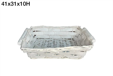 סלסילת קש ערבה מלבנית לבנה