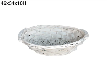 סלסילת קש ערבה אובלית לבנה